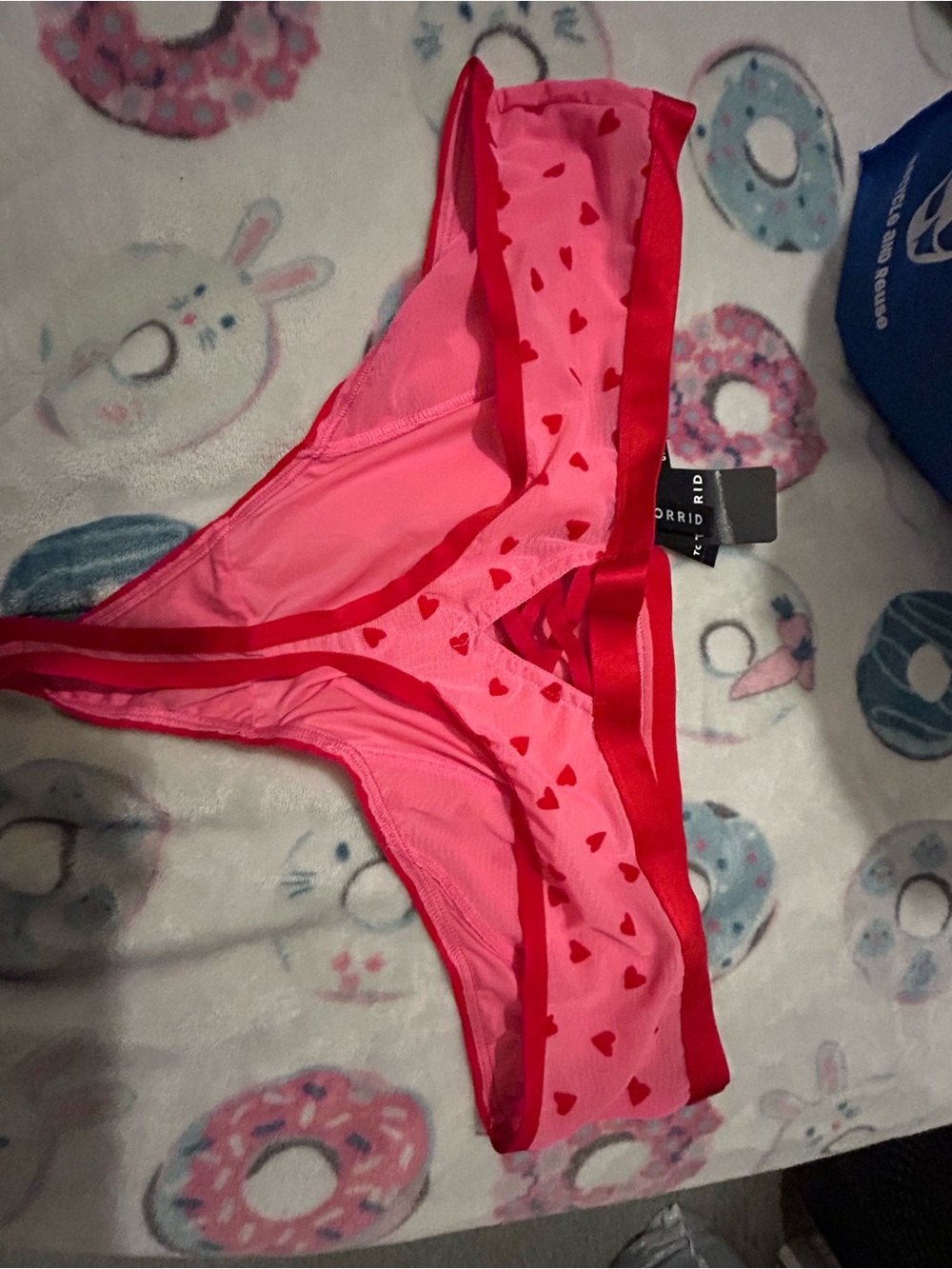 Torrid Pink and Red Heart Bikini thong Panty - Picture 4 of 4